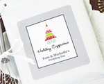 "A Winter Holiday" Personalized Hot Cappuccino + Optional Heart Whisk wedding favors