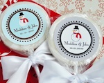 "A Winter Holiday" Personalized Lollipop Favors wedding favors