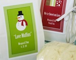 "A Winter Holiday" Muffin Mix wedding favors