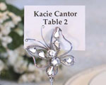 Chrome Butterfly Place Card Holder wedding favors