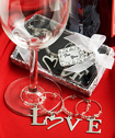 LOVE Wine Charms wedding favors