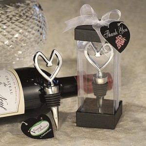 Vineyard Collection Heart Themed Wine Stoppers wedding favors