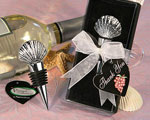 Vineyard Collection Shell Design Wine Stopper Favors wedding favors