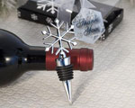 Elegant Snowflake Design Wine Bottle Stopper Favors wedding favors