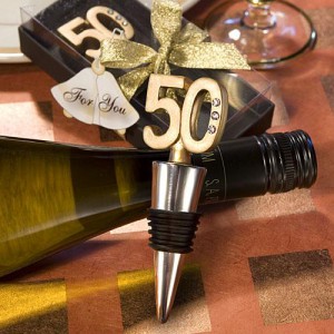 50th Anniversary Wine Bottle Stopper Favors wedding favors