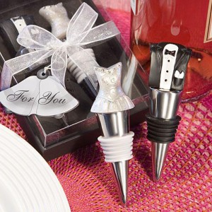 Bride And Groom Wine Stopper Set wedding favors