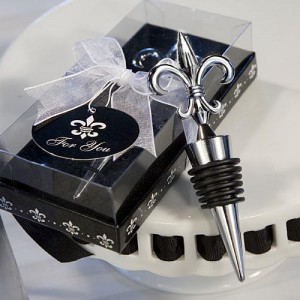 Fleur De Lis Design Wine Bottle Stopper Favors wedding favors