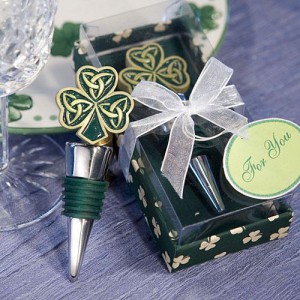 Shamrock / Trinity Love Knot Bottle Stoppers wedding favors