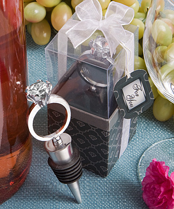 Diamond Ring Wine Bottle Stoppers wedding favors
