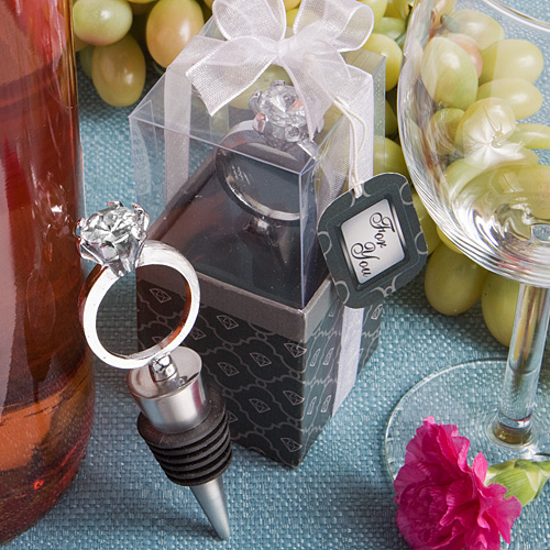 Diamond Ring Wine Bottle Stoppers wedding favors