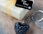 Murano Glass Collection Heart Design Key Chain Favors wedding favors