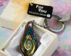 Murano Glass Collection Teardrop Design Key Chains wedding favors