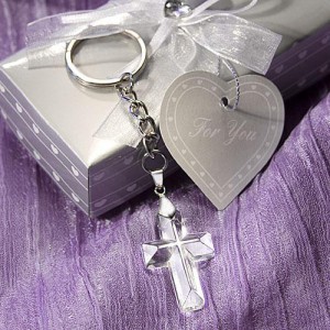 Choice Crystal Cross Key Chains wedding favors