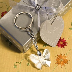 Choice Crystal Butterfly Design Key Chains wedding favors
