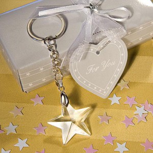 Star Light Crystal Star Keychains wedding favors