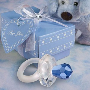 Choice Crystal Blue Pacifier Favors wedding favors