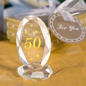 Choice Crystal Collection "50" Plaques wedding favors