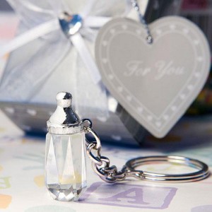 Choice Crystal Collection Baby Bottle Design Key Chain Favors wedding favors