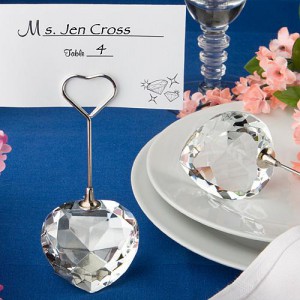 Choice Crystal Collection Heart Design Place Card Holders wedding favors