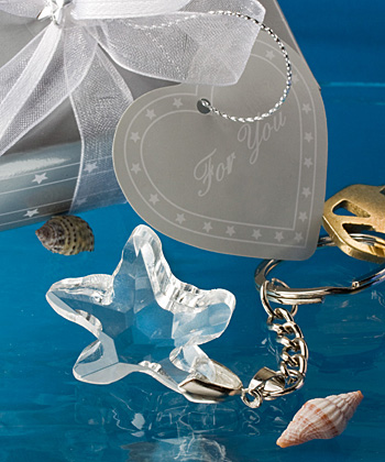 Choice Crystal Collection Starfish Keychains wedding favors