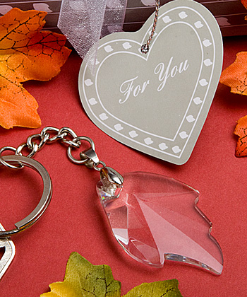 Choice Crystal Collection Leaf Key Chain Favors wedding favors