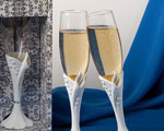 Calla Lily Design Toasting Flutes wedding favors