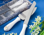 Calla Lily Design Cake Knife/server Set wedding favors