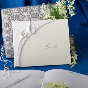 Calla Lily Design Wedding Guest Book wedding favors