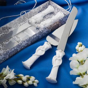 Bride And Groom Design Cake Knife/server Set wedding favors