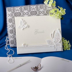 Butterfly Design Wedding Guest Book wedding favors
