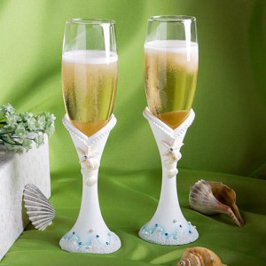 Finishing Touches Collection Beach Themed Champagne Flutes wedding favors