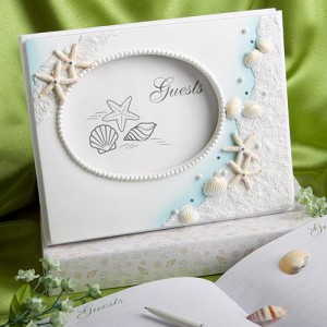 Finishing Touches Collection Beach Themed Wedding Guest Book wedding favors