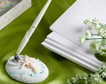 Finishing Touches Collection Beach Themed Wedding Pen And Holder Set wedding favors