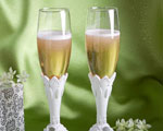 Fairy Tale Carriage Design Toasting Flutes From Our Finishing Touches Collection wedding favors