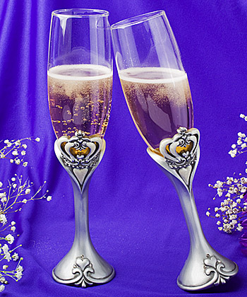 Royal Wedding Collection Crown Design Champagne Toasting Flutes wedding favors