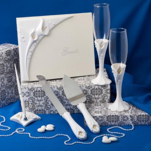 Finishing Touches Collection - Calla Lily Themed Wedding Day Accessory Set wedding favors
