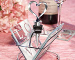 LOVE Design Coaster And Wine Bottle Stopper Sets wedding favors
