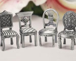 Pewter Chair Figurine Placecard Holders wedding favors