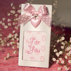 Pink Heart Design Picture Frames wedding favors