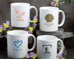White Ceramic Coffee Mug wedding favors