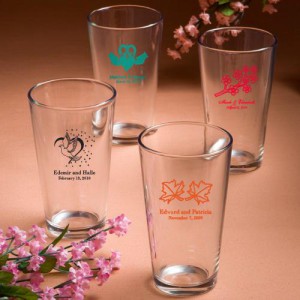 Personalized Pint Glasses wedding favors