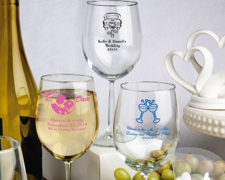 Personalized 12 Oz. Wine Goblet Favors wedding favors
