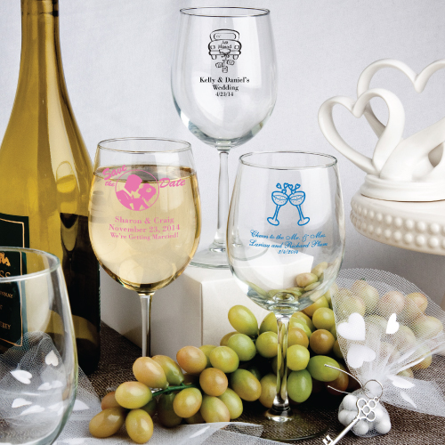 Personalized 12 Oz. Wine Goblet Favors wedding favors