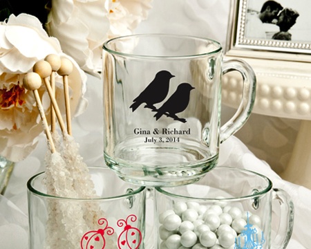 Personalized 10 Oz. Glass Handy Mug Favors wedding favors