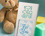 Adorable Baby Blue Teddy Bear Picture Frames wedding favors