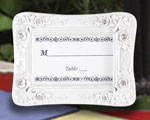 Wedding Place Card Holders - White With Rhinestones wedding favors