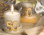 Golden Anniversary Candle Favors wedding favors