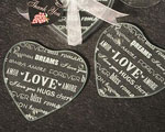 Heart Design Glass Coaster Favors (set Of 2) wedding favors