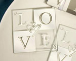 Mirror Finish LOVE Coaster Sets wedding favors