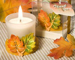 Leaf Design Candle Favors wedding favors